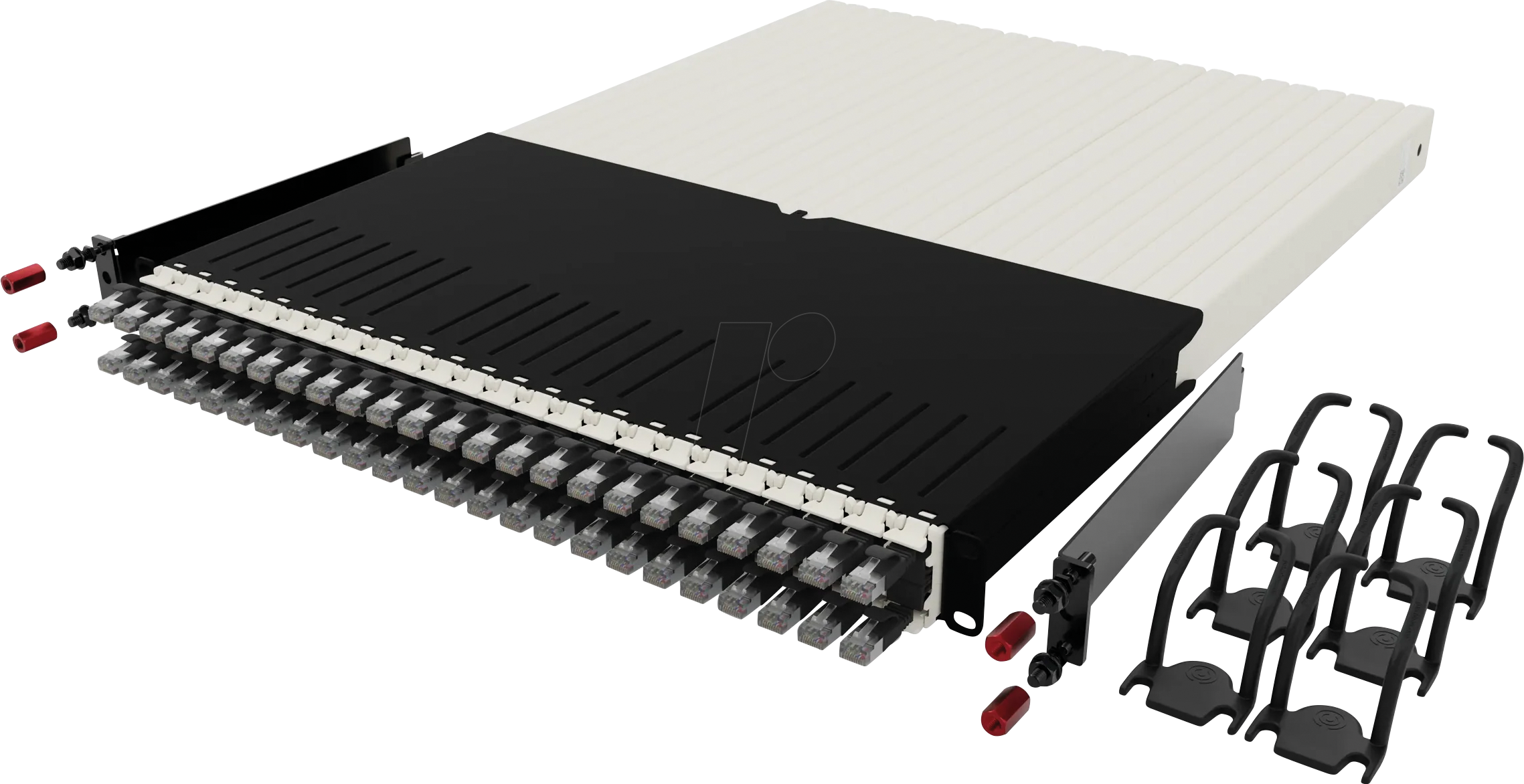 PB PONE30UTPBK - Kabelmanagementsystem, 24-Port, Cat.6a UTP, 1,8 m, schwarz