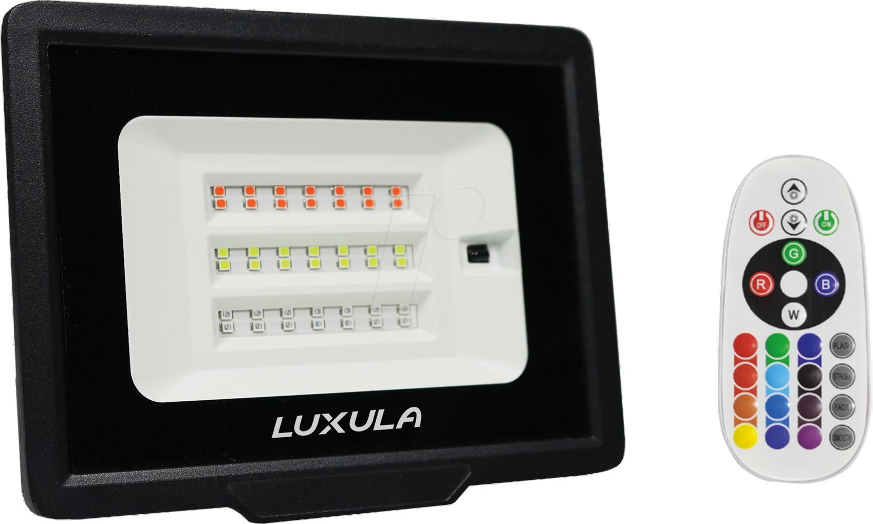 Thumbnail - LUXULA LX400182 - RGB-Fluter, 30 W, IP65, RGBW, Fernbedienung