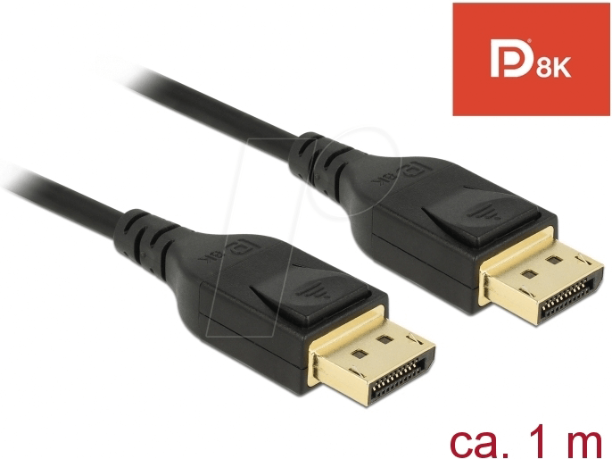 Thumbnail - DELOCK 85658 - Kabel DisplayPort 1.4 Stecker > DisplayPort Stecker 8K 60 Hz, 1m