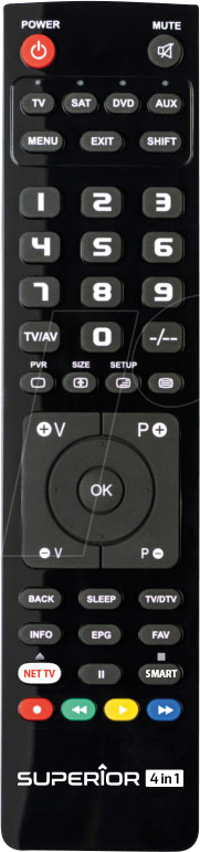 SUPER SLIM 4 - Superior Slim 4in1 Universalfernbedienung