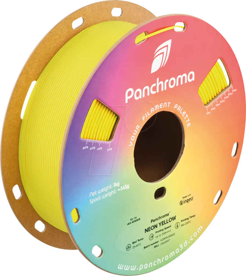 POLYMAKER CA2007 - Filament, Panchroma PLA, Neon Yellow, 1,75 mm, 1 kg