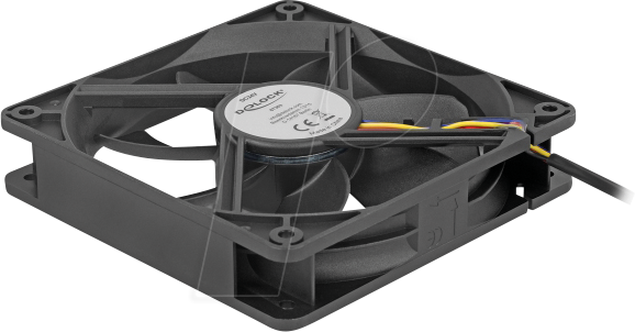 DELOCK 67303 - Axiallüfter, 24 V DC, 120 x 120 x 25 mm, schwarz