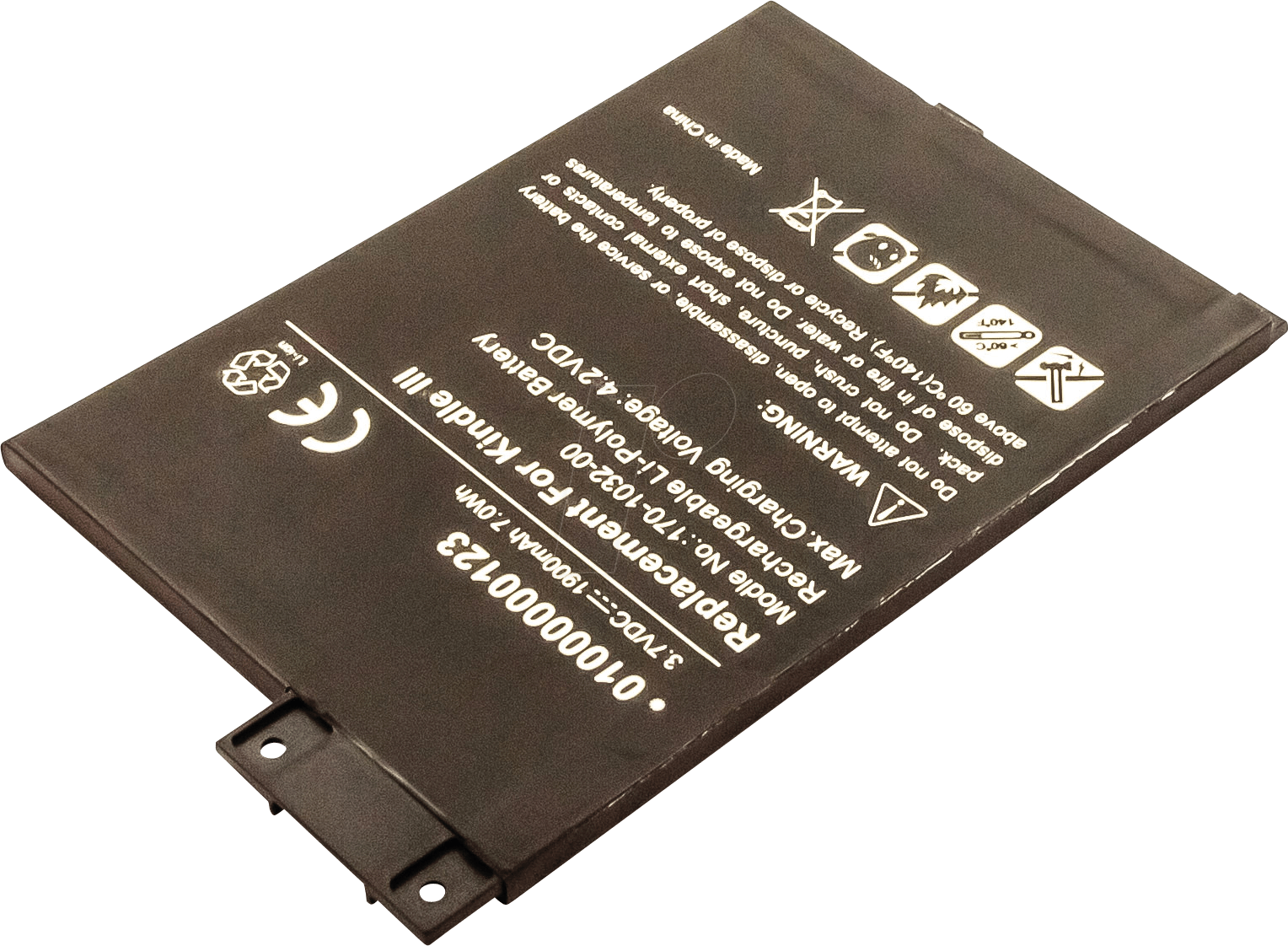 AKKU 30651 - eBook-Akku für Amazon Kindle 3, Li-Po, 1900 mAh