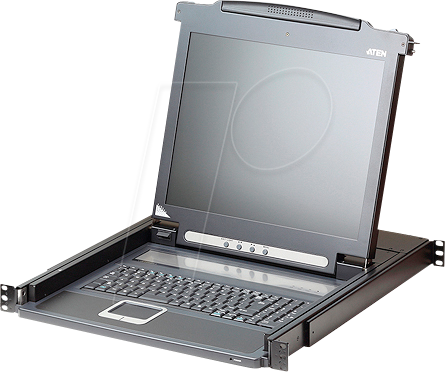 ATEN CL1000N - 19 Zoll KVM Konsole, 19'' TFT mit Tastatur DE