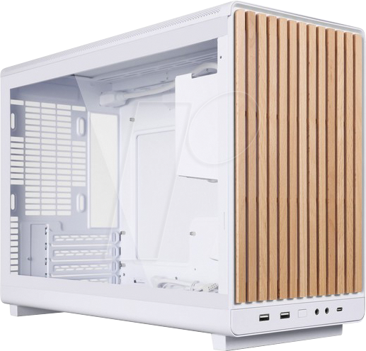 LIAN DAN WDG WT - Lian Li DAN Cases A3 Wood Edition M-ATX, Glas, weiß