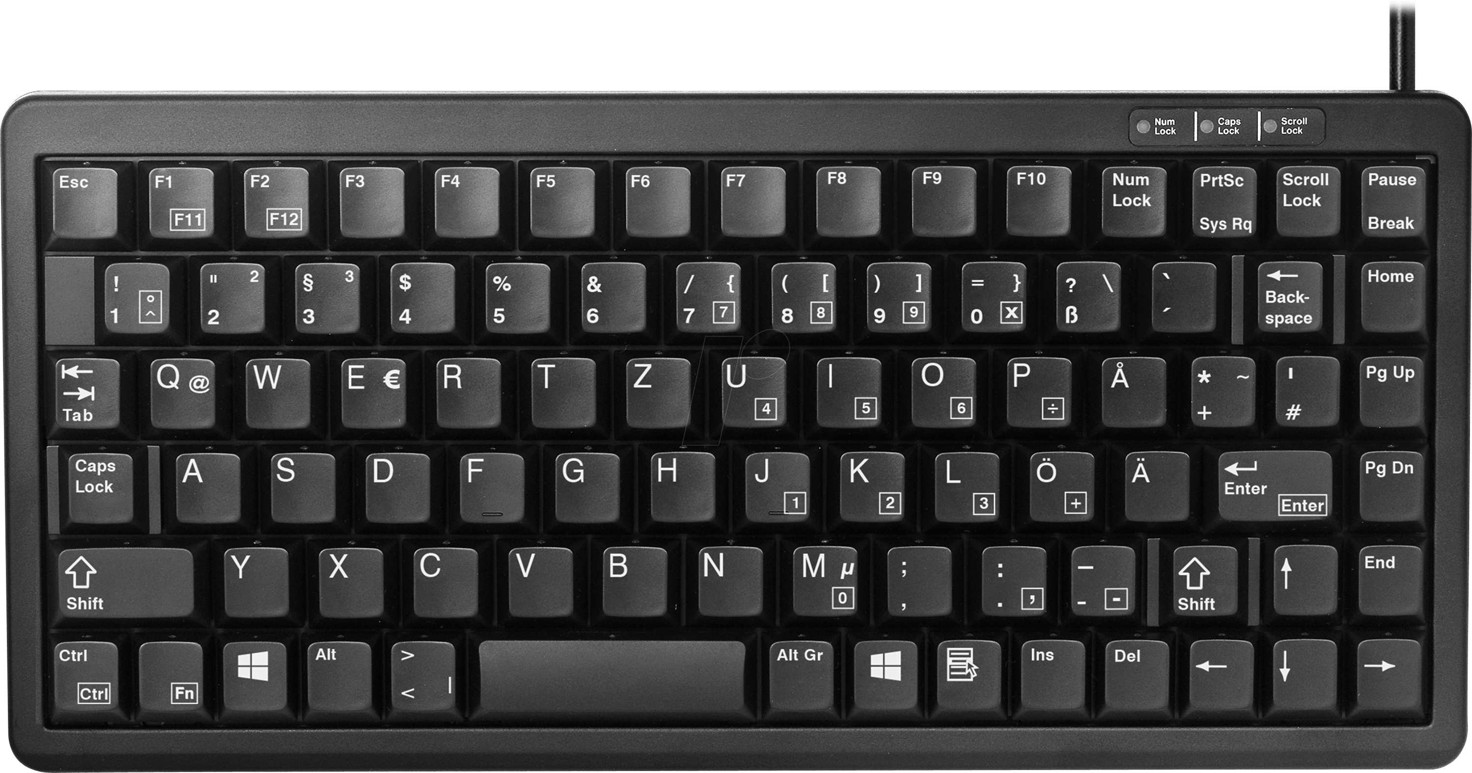 Thumbnail - G84-4100LCADE-2 - Tastatur, USB, schwarz, kompakt