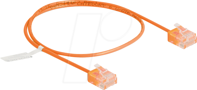 DELOCK 80854 - Patchkabel Cat.6 UTP, Ultra Slim, 0,5 m, orange
