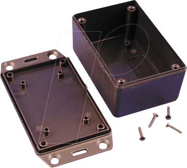 1591XXLSFLBK - Flanschgehäuse, Serie 1591, 57 x 87 x 36 mm, schwarz