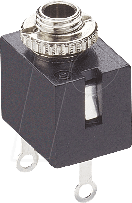 LUM KLB 1 - Klinkeneinbaubuchse, 2,5 mm, Mono, 2-pol