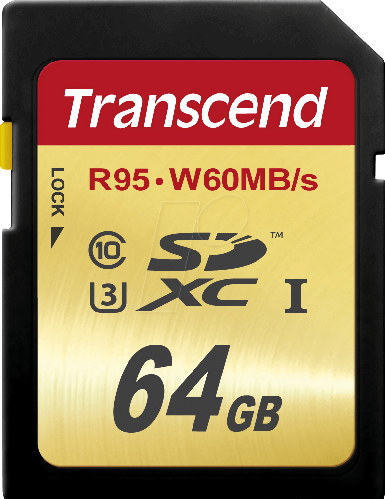 TS64GSDU3 - SDXC-Speicherkarte, 64GB Class10 UHS-I U3 Ultimate