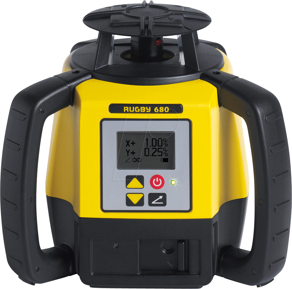 RUGBY 680 - Rotationslaser, rot, mit Rod Eye 160