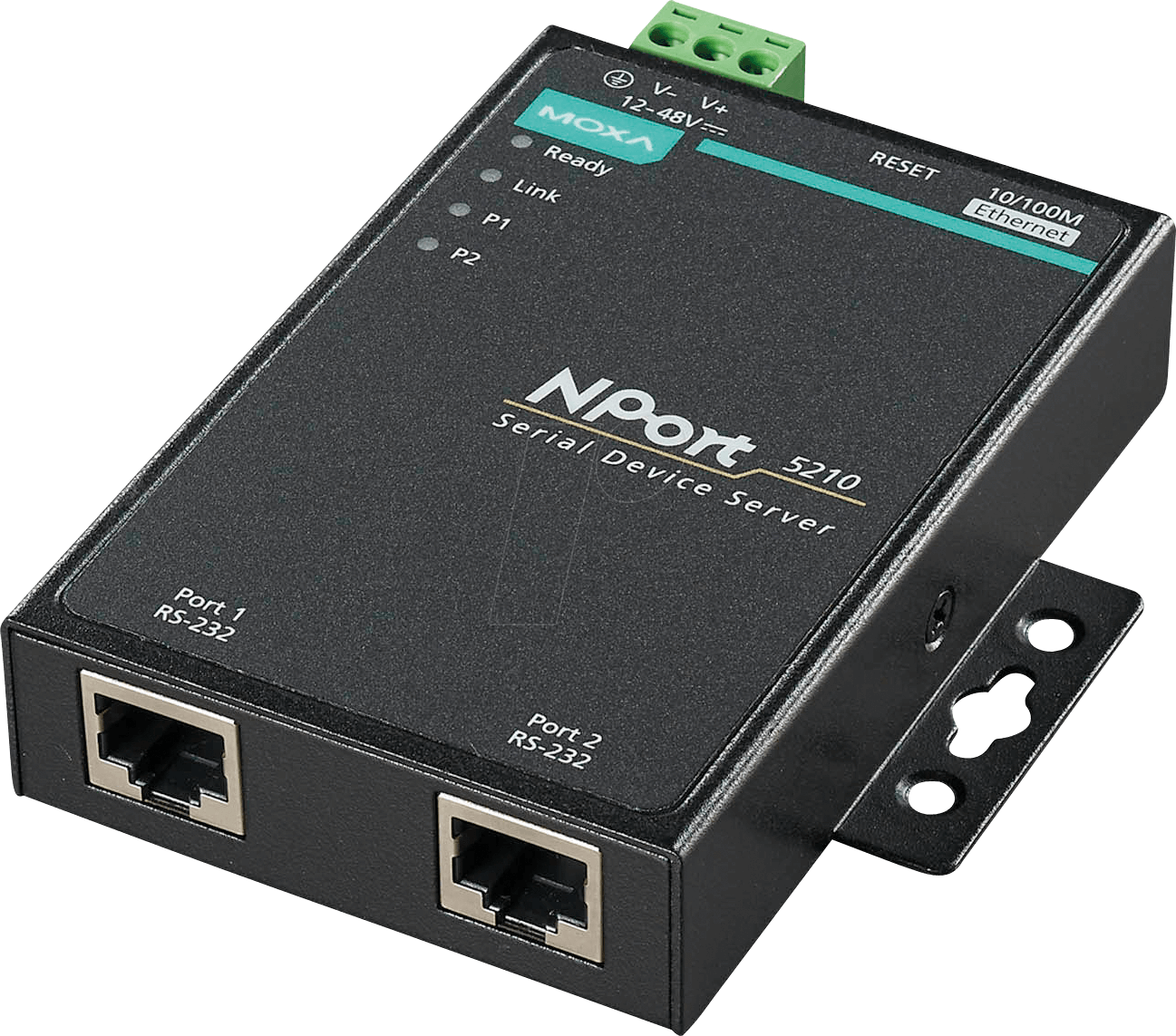 MOXA NPORT 5210 - Geräteserver, 1x RJ45, 2x RS-232, RJ45