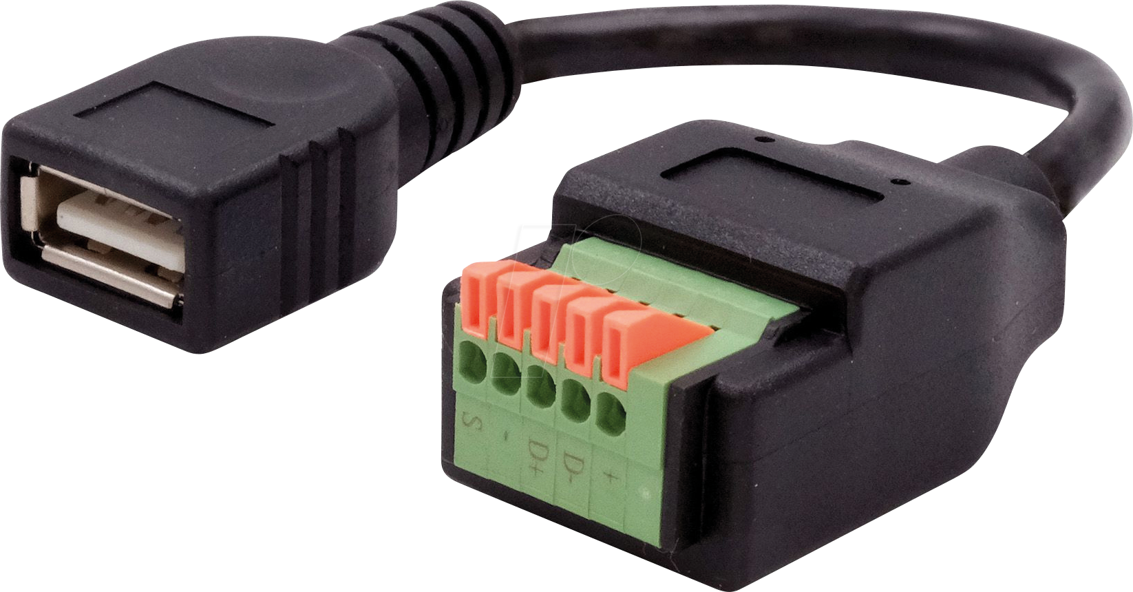 Thumbnail - EXSYS EX-49128 - USB 2.0 Konverter, USB-A Buchse auf 5-pin Terminal Block