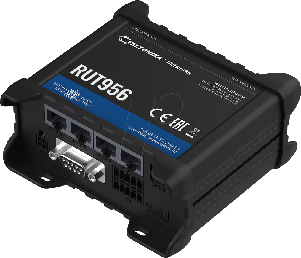 TELTONIKA RUT956 - Industrial LTE Router, WLAN, RS232/485