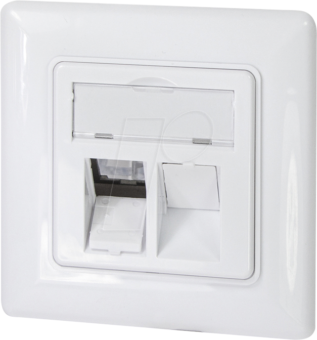 LOGILINK NK4054 - Unterputzdose für 2 Keystone-Module, designkompatibel, reinweiß