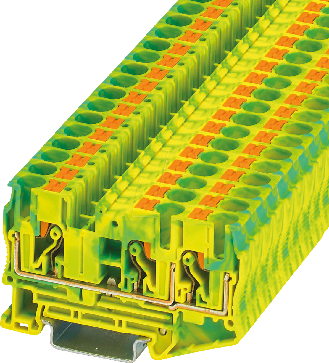 PT 6 TWIN PE - Schutzleiter-Reihenklemme, PT 6-Twin grün-gelb