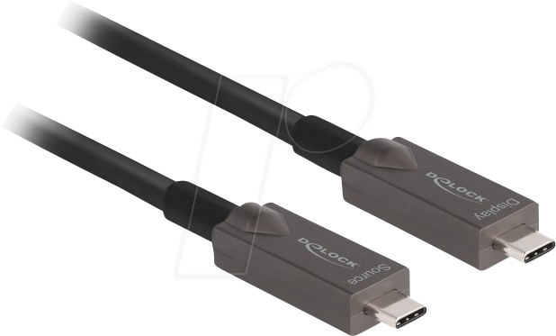 DELOCK 84179 - Optisches USB 10 Gb/s-Kabel, C-Stecker, 4K 144 Hz, 15 m