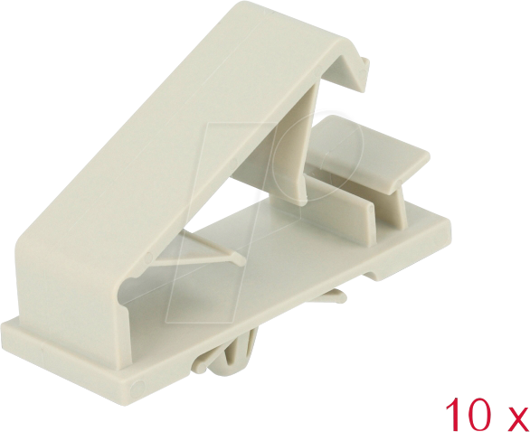 Thumbnail - DELOCK 60186 - Kabelhalter mit Spreizanker, grau, 10er Set