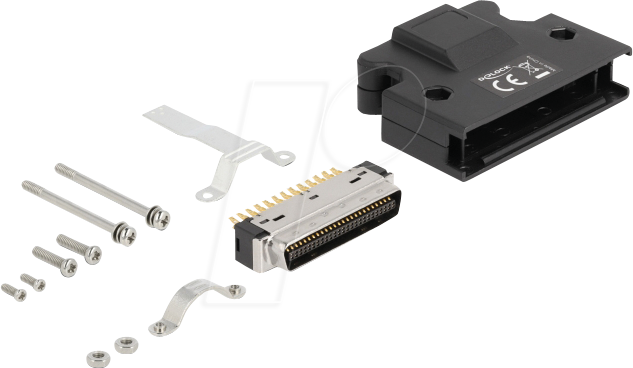 DELOCK 66635 - MDR Stecker 50 Pin Lötanschluss mit Gehäuse