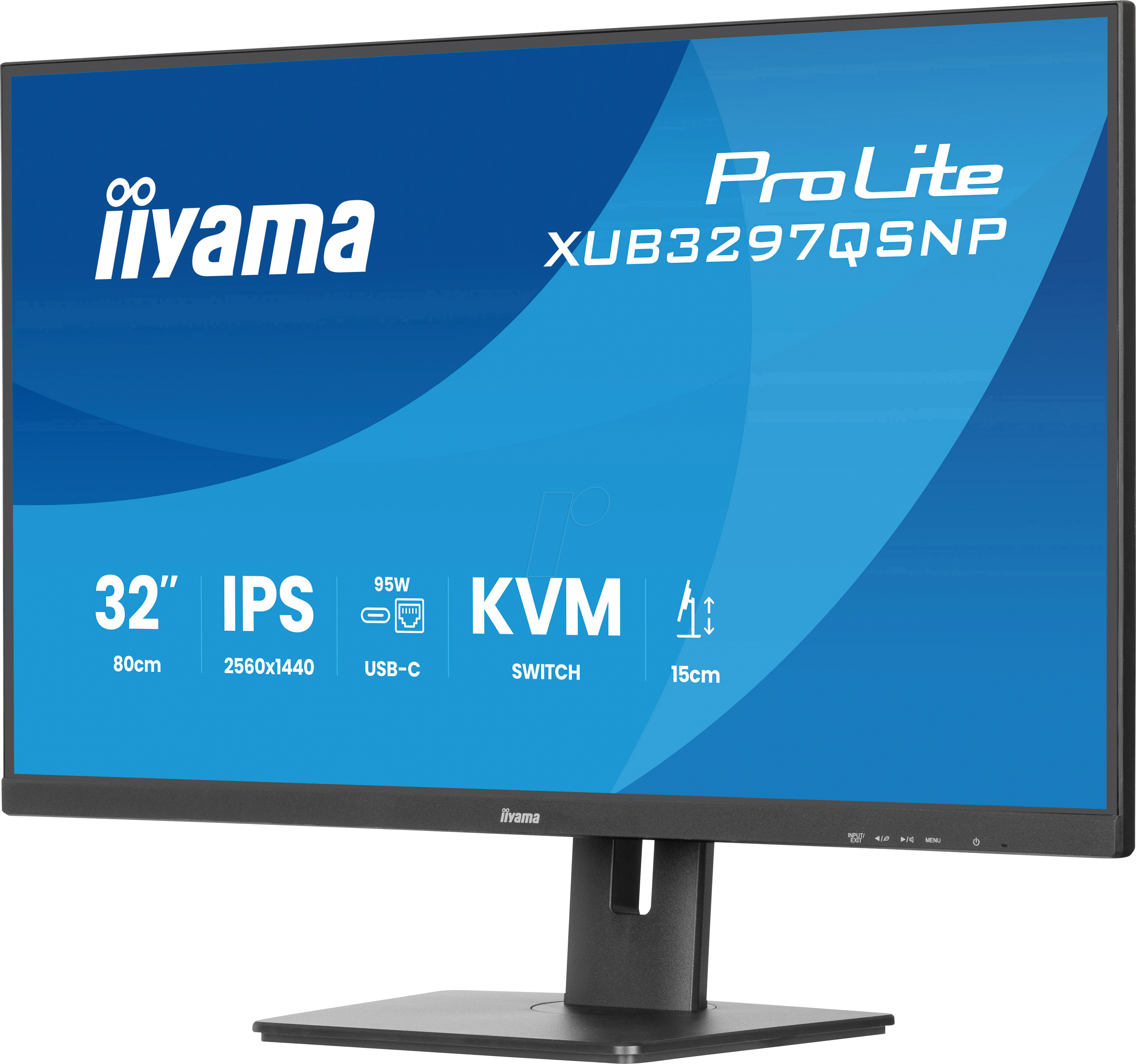 IIY XUB3297QSNPB - 80cm Monitor, QHD, Lautsprecher, USB-C-Dock, LAN