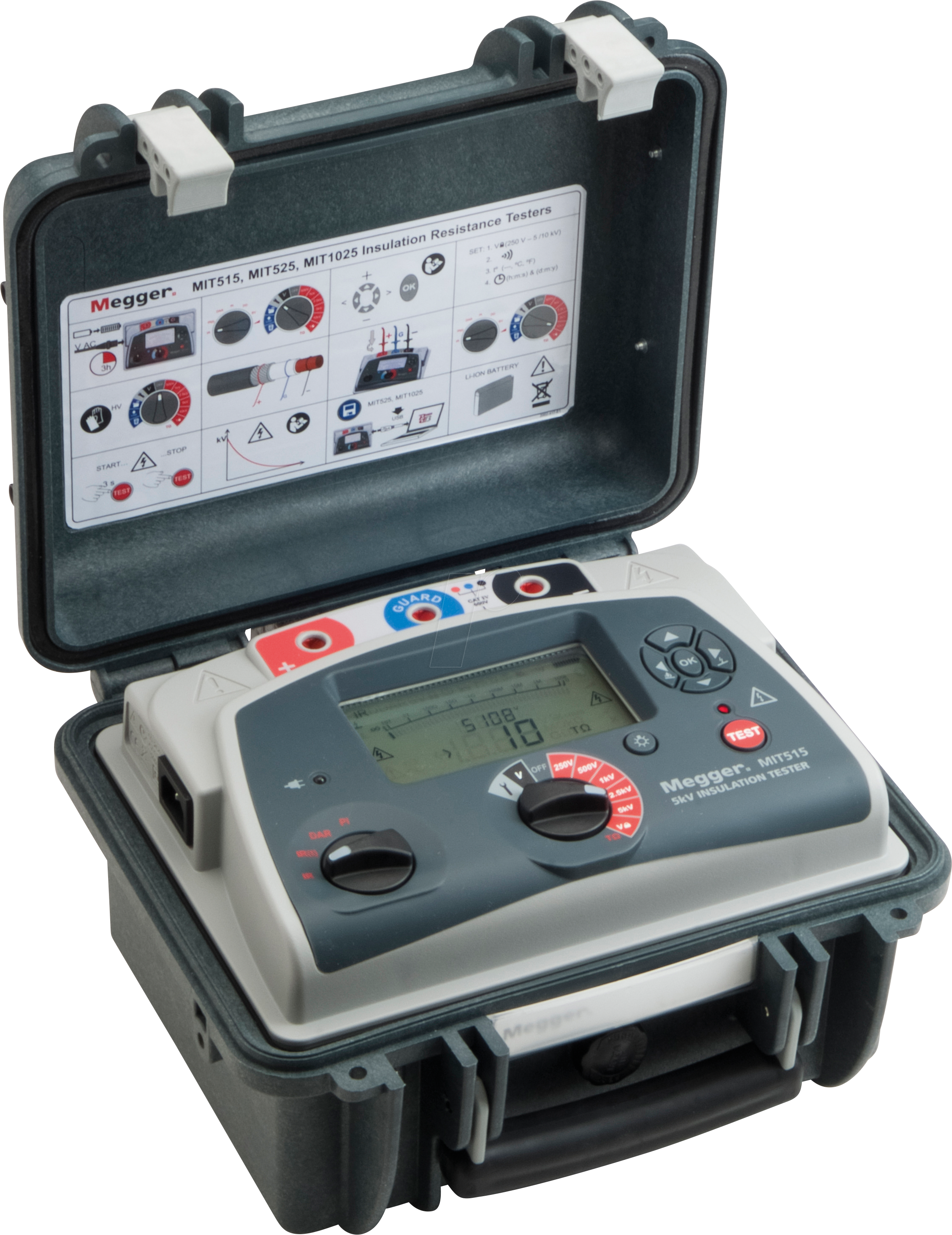 MEGGER 1001-937 - Isolationsmessgerät MIT515 5 kV, mit PI und DAR