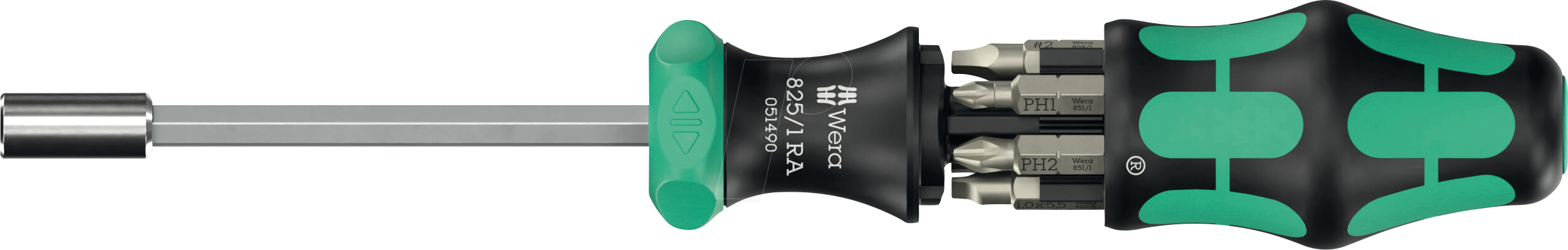 WERA 05051518001 - Kombi-Ratschenschrauber mit 6 Bits