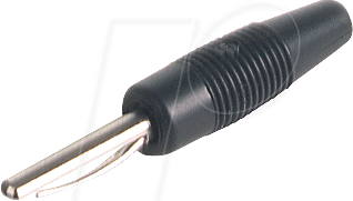 VON 20 SW - Vollkontaktstecker 4 mm, Schraubanschluss, schwarz