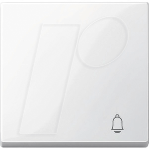 EL SM 33050319 - System M, Wippe, Klingel-Icon, polarweiß, glänzend
