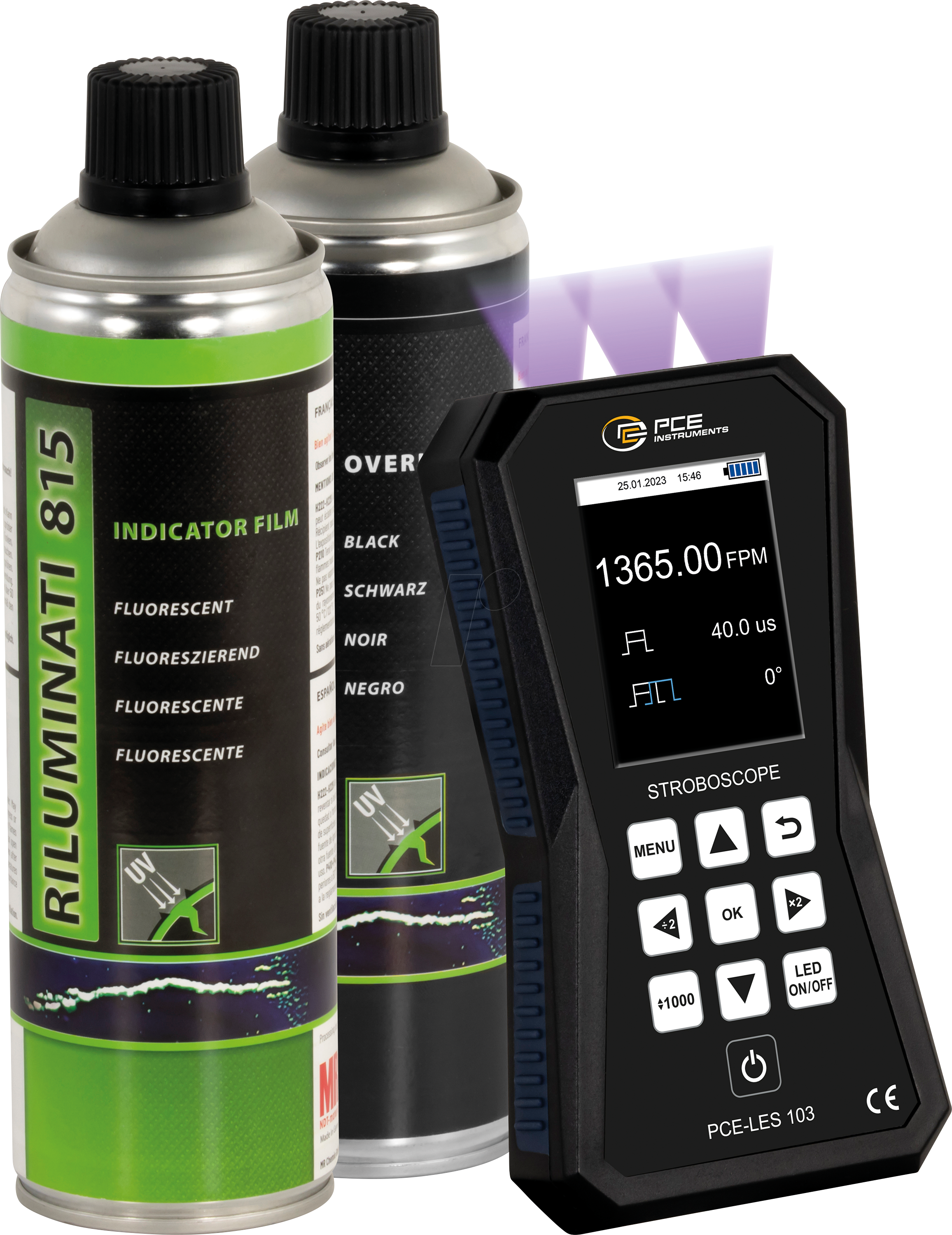 PCE LES103UV-KIT - Prüfkit für Rissprüfung PCE-LES 103UV-365-CTA-KIT