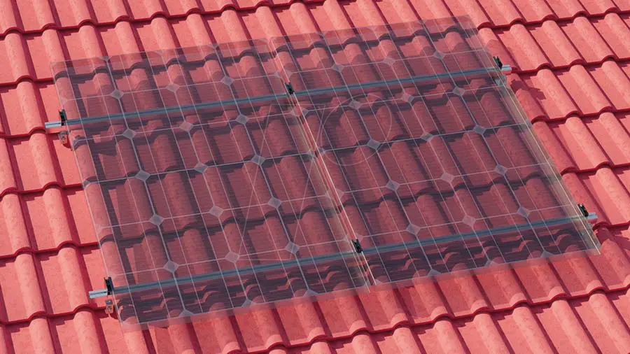 BK MONTAGE02 - Montagesystem für Solarmodule, Alu, silber