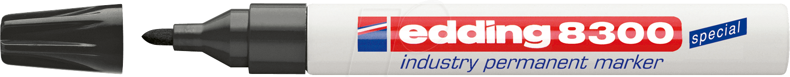 EDDING 8300SW - Industrie Permanent Marker, schwarz