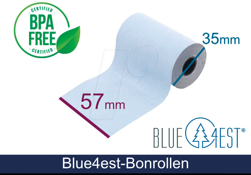 ARTD ADT573512 - Thermopapier, 57 mm, 15 m, Blue4est®, 1er Pack