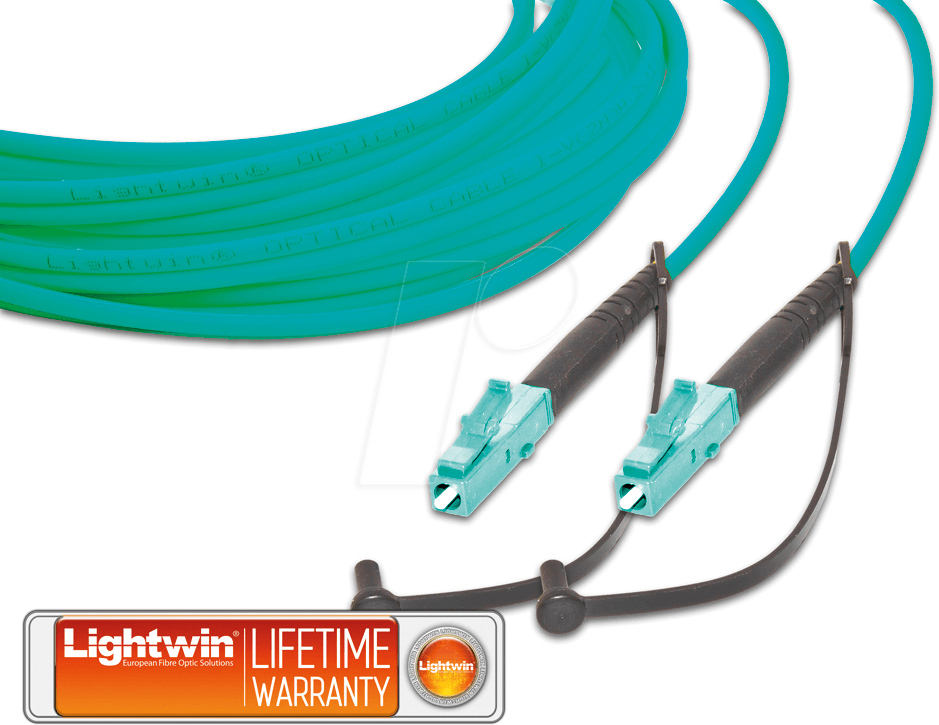 LSP-50 LC-LC1OM3 - Simplex LWL Patchkabel, MM OM3, LC - LC, 1 m