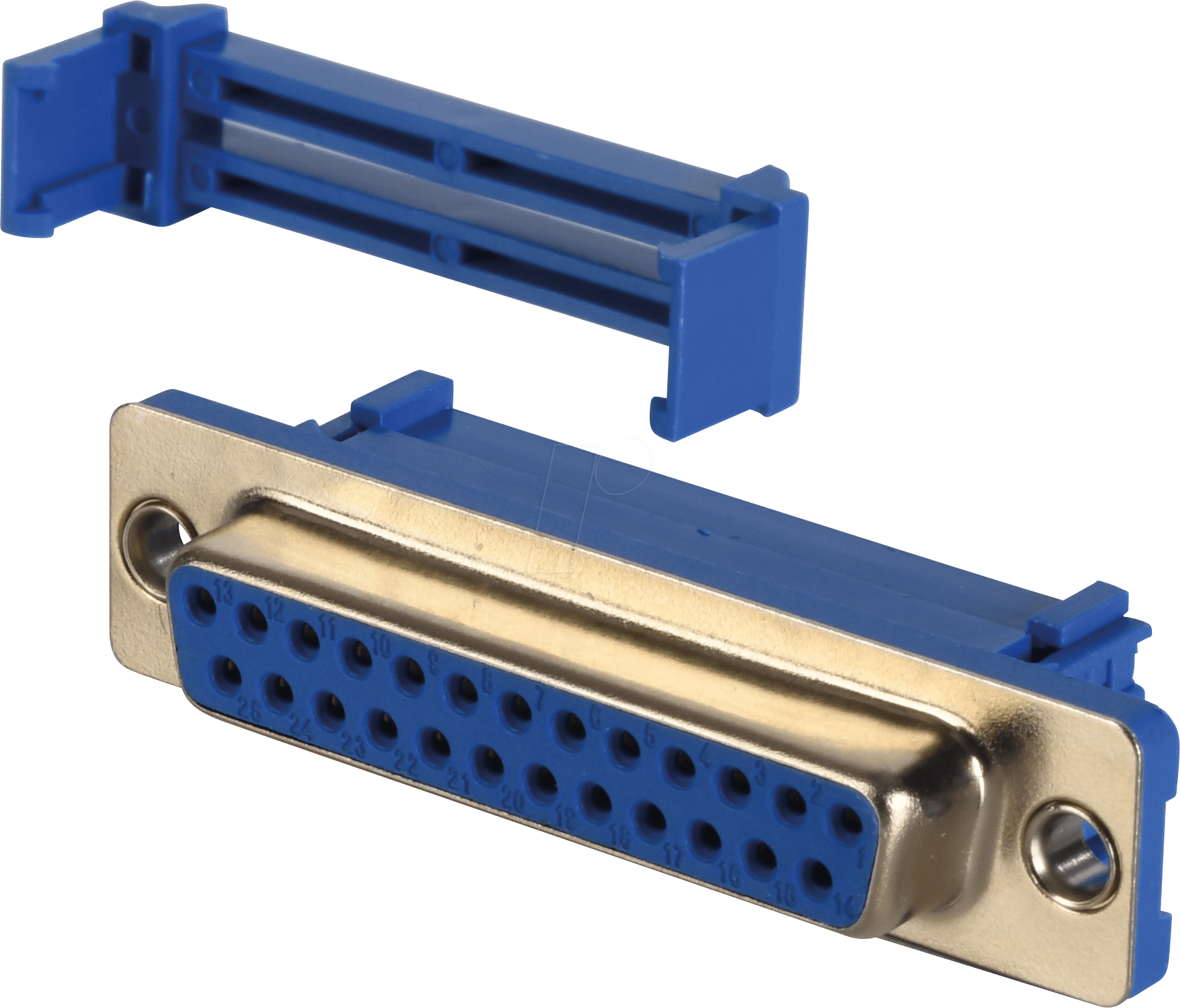 D-SUB BU 25FB IS - D-SUB-Buchse, 25-pol, Flachbandkabel, mit Isolator