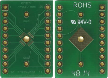 RE 935-05R - Multiadapter QFN20 P=0,50 mm RM 2,54 mm