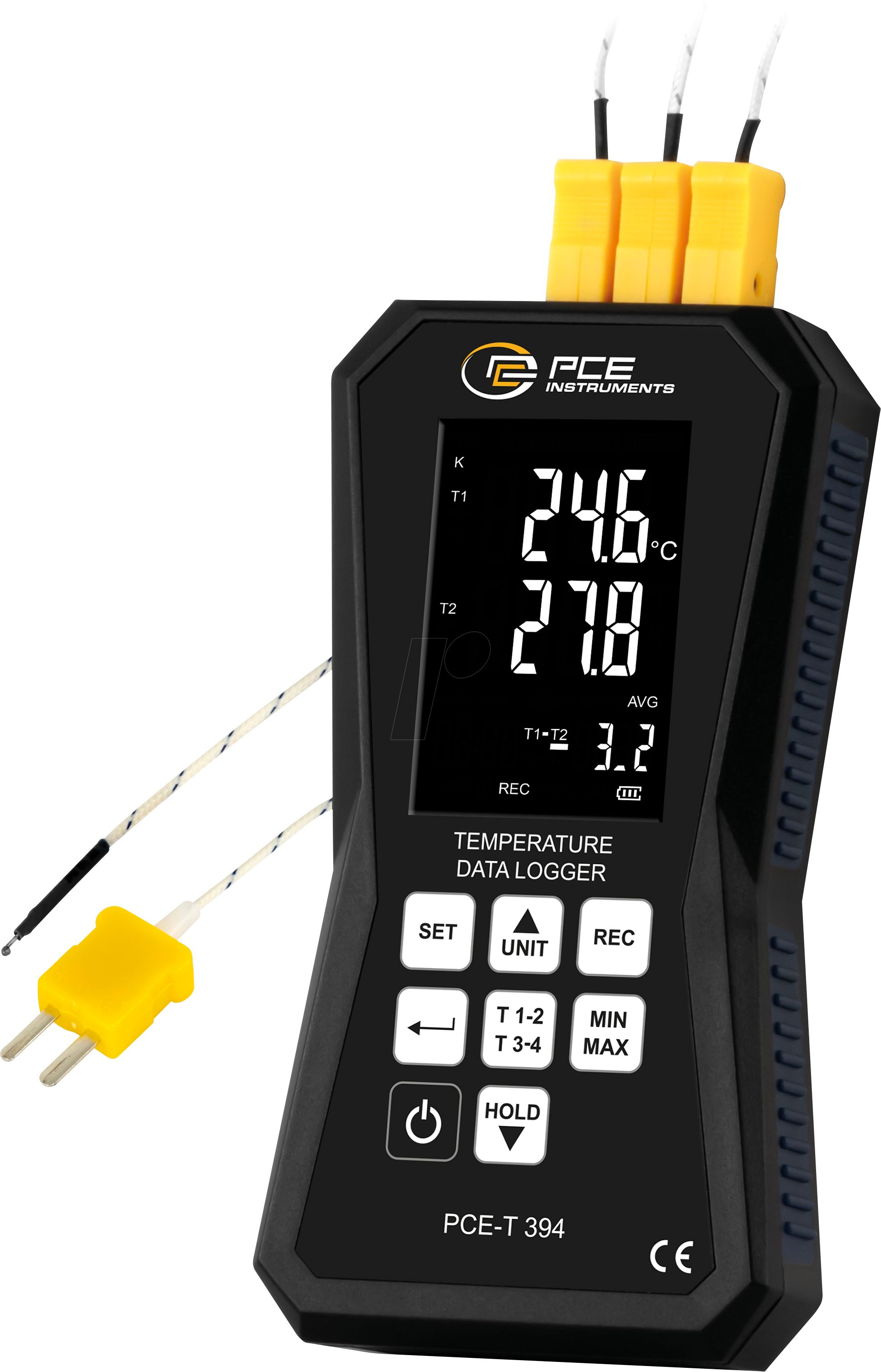 PCE T 394 - 4-Kanal-Thermometer mit Datenlogger PCE-T 394