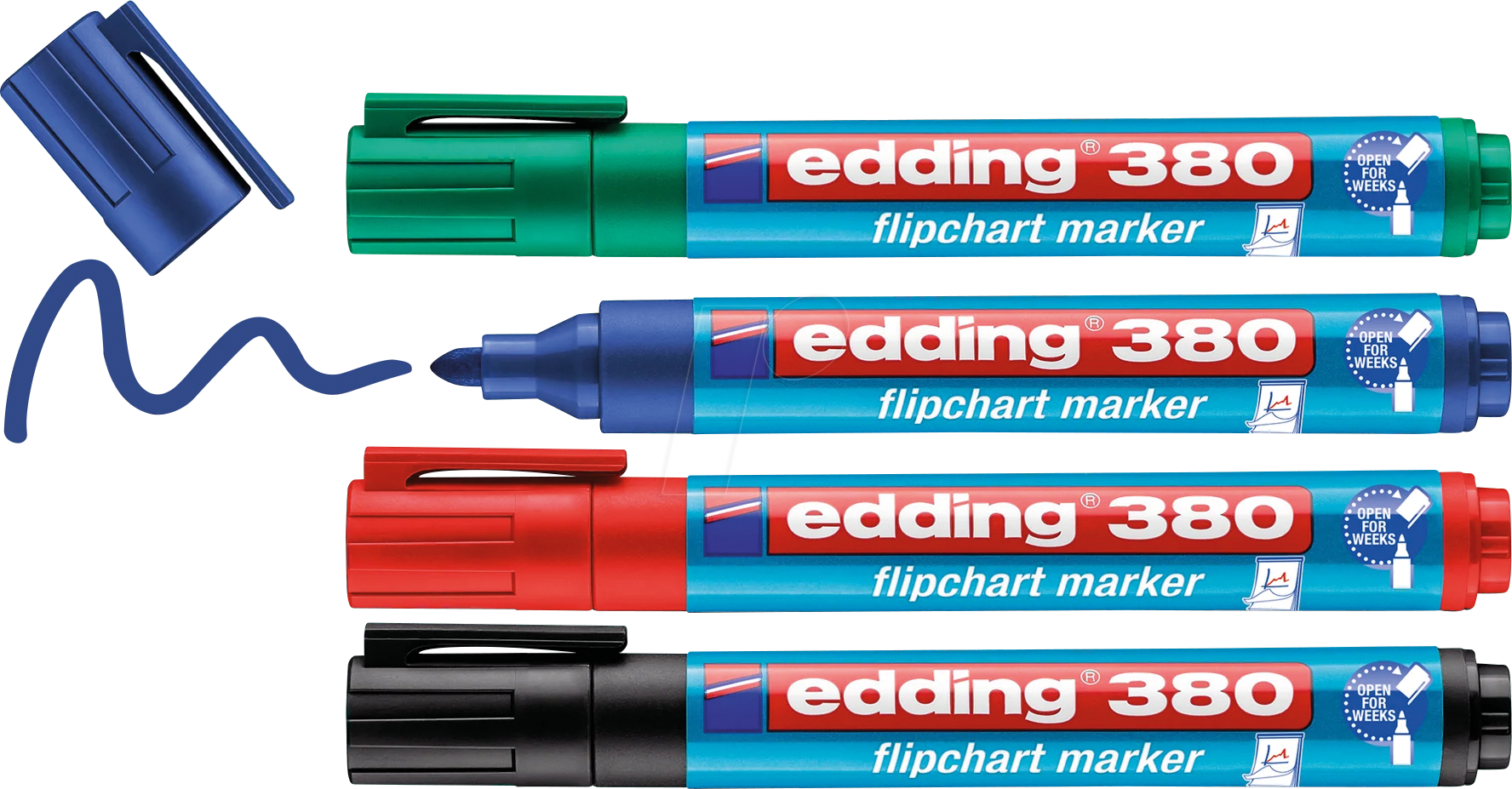 EDDING 380-4S - Flipchart Marker, 1,5 - 3,0 mm, 4-farbig