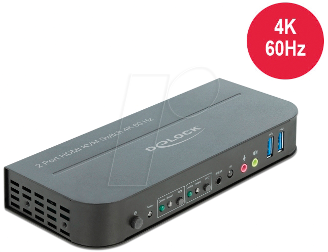 DELOCK 11481 - 2-Port KVM Switch, HDMI