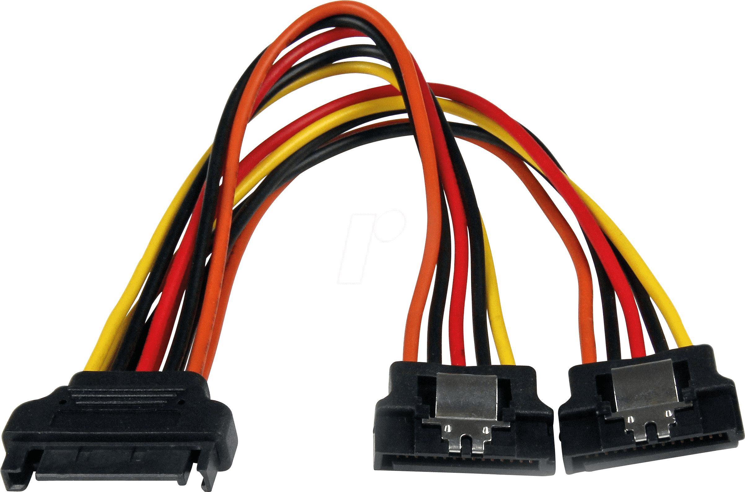 ST PYO2LSATA - 15-pin SATA Y-Splitterkabel, 15 cm, Metallclip