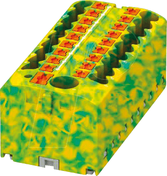 PHOE 1091670 - Verteilerblock - PTFIX 6/18X2,5 GNYE