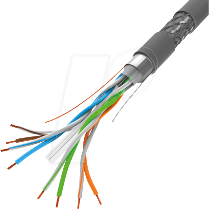 LBG LCS6110305S - Cat.6 Verlegekabel SFTP, grau, 305m