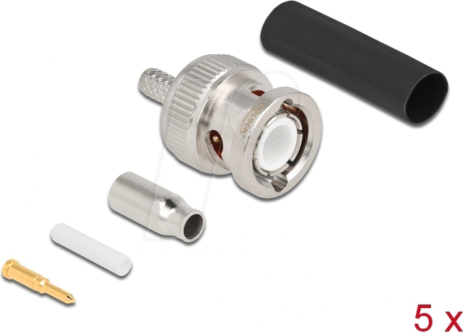 DELOCK 90013 - BNC Stecker zum Crimpen RG-174 / RG-316