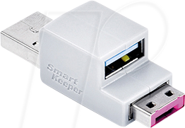 SK LK03PK - Kabel Schloss, USB Typ A, pink