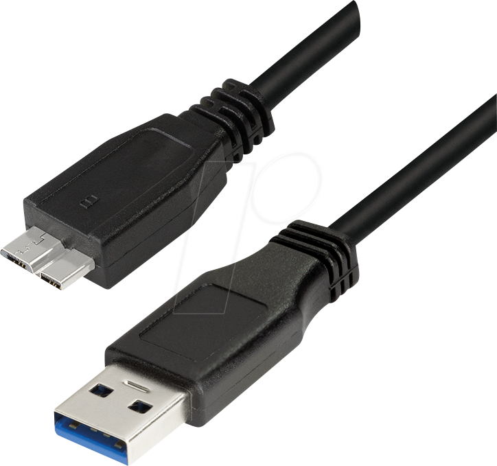 LOGILINK CU0026 - USB 5 Gb/s Kabel, A Stecker auf Micro-B Stecker, schwarz. 1 m
