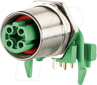 M12 BU4 471 - Buchse M12, 4-polig, gewinkelt, Rückwandmontage