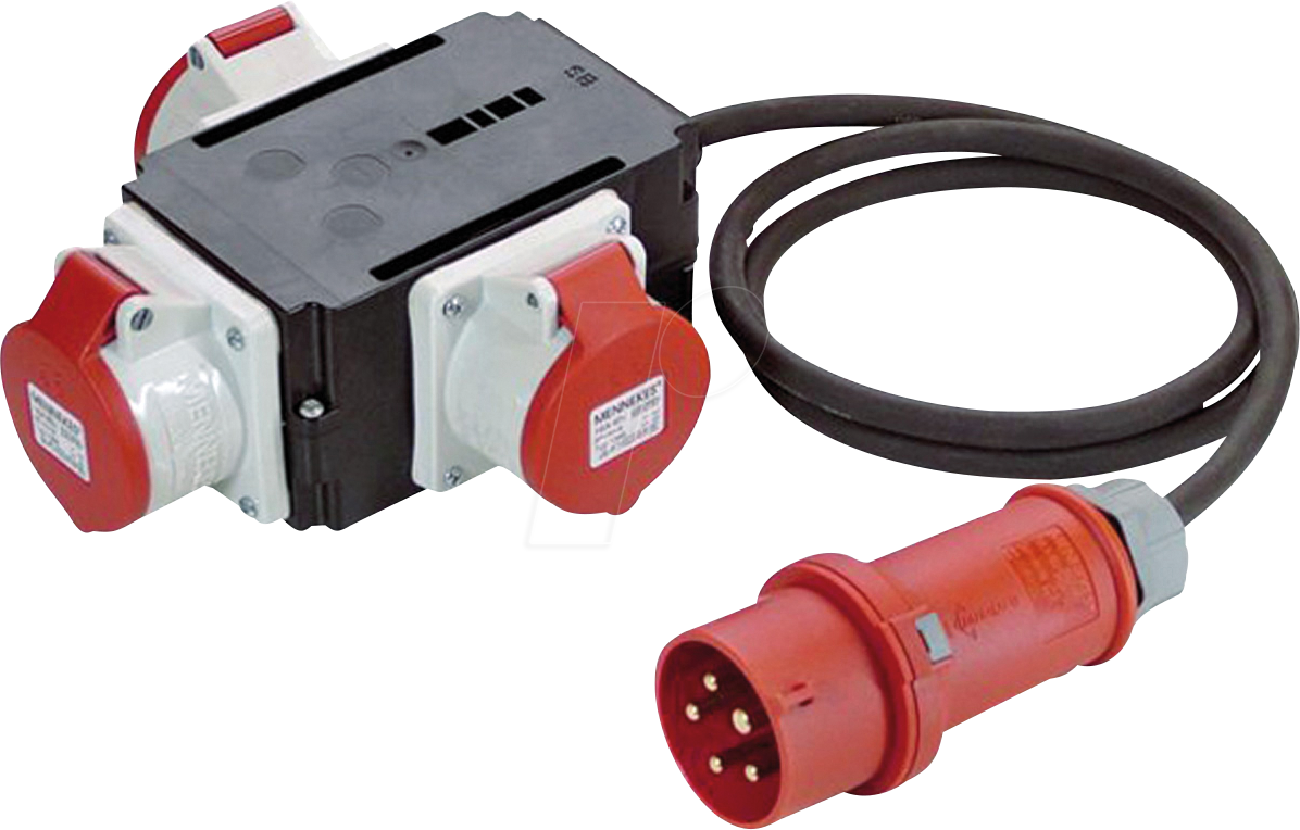 BACH 349.035 - CEE-Adapter CEE 400 V/16 A, 3x 16A 5p400V IP44 1,5m