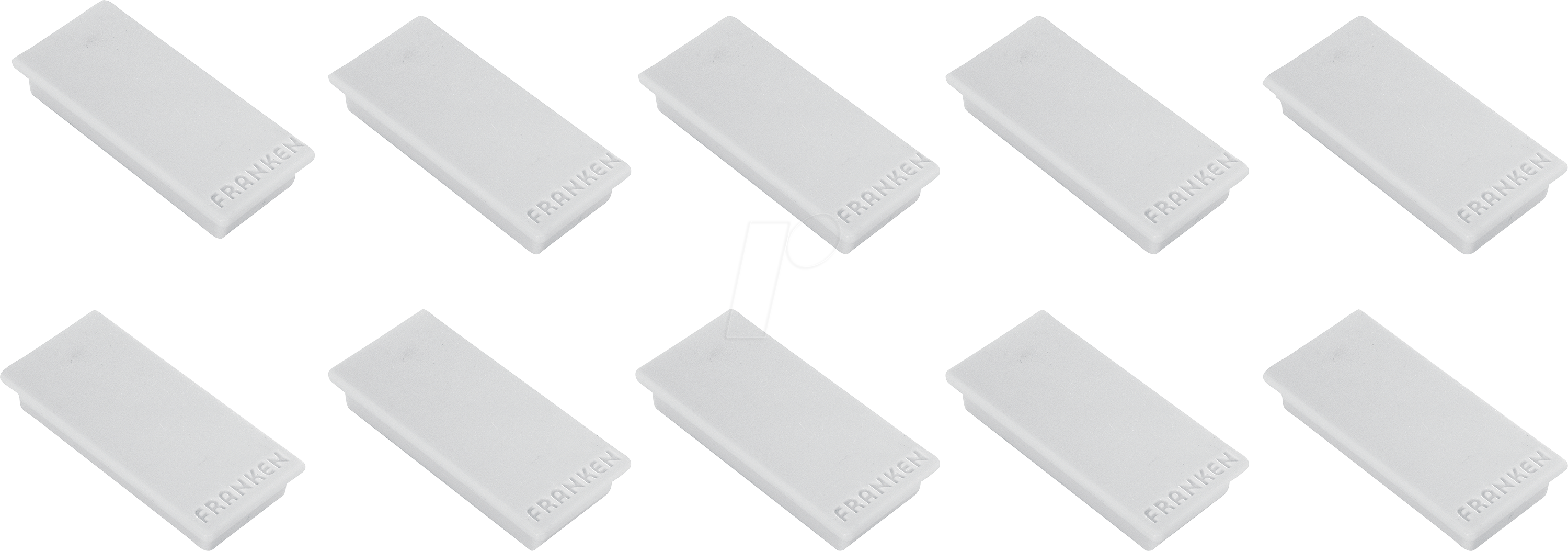 FRANKEN HM235012 - Magnete, 23x50 mm, grau, 10 Stück