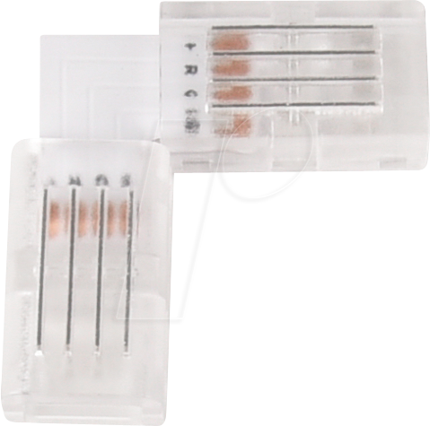 LUXULA LX900101 - LED-Streifen Verbinder, L-förmig, 4 polig, für 8 mm RGB LED-Stre