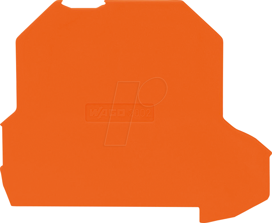 Thumbnail - WAGO 2002-2296 - Trennwand, Obergeschoss überstehend, anrastbar, 2 mm dick, orang