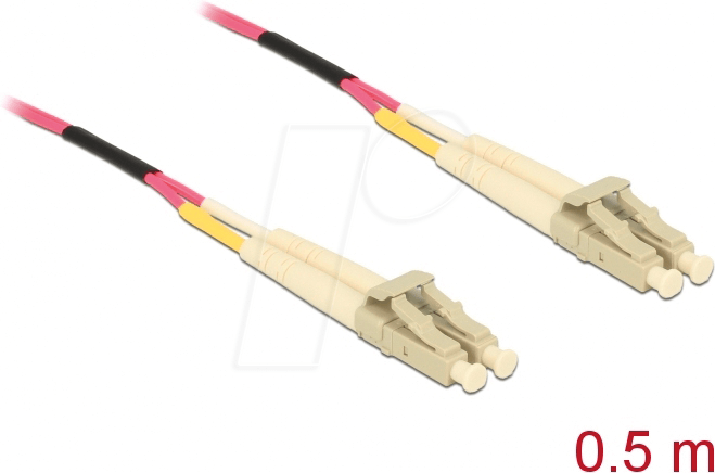Thumbnail - DELOCK 86544 - Duplex-LWL, LC/LC, 50/125µ, 0,5 m, OM4